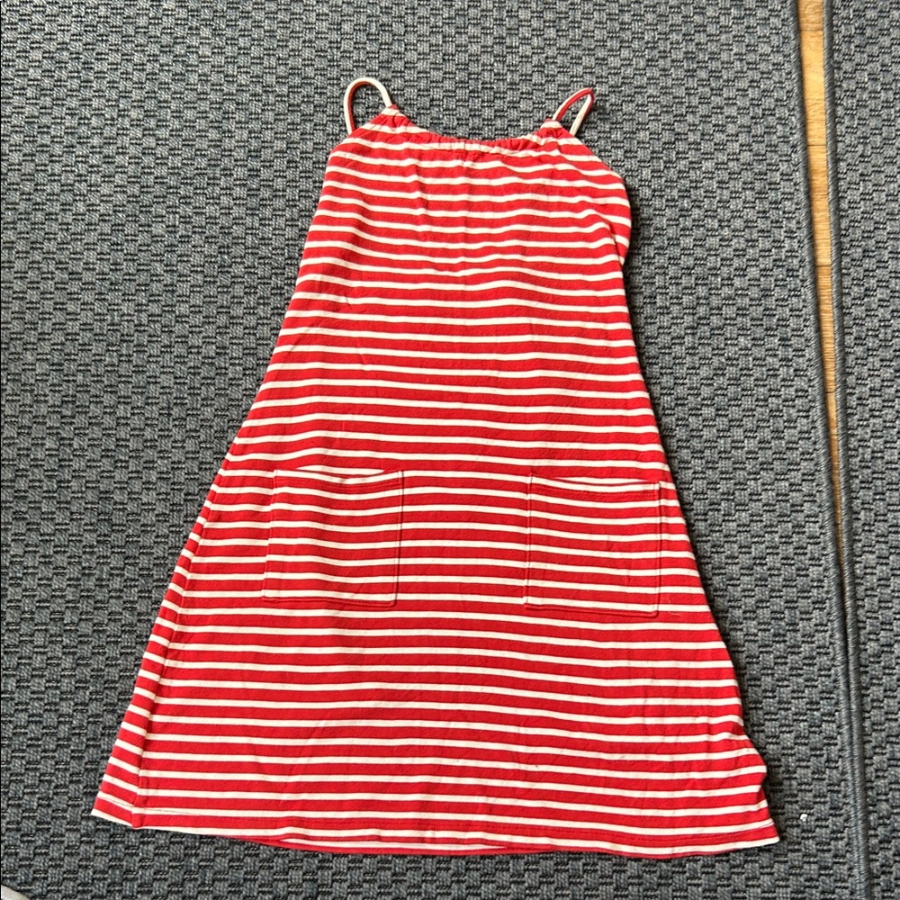 Red and White Striped Dress